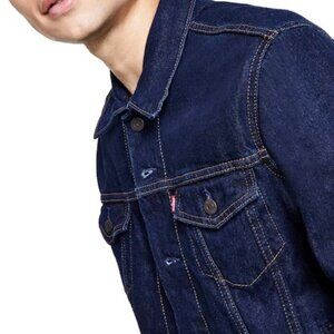 LEVI'S Men's Regular Fit Non-Stretch Denim Trucker Jacket, Size: Large, NEW!